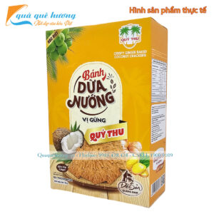 Bánh dừa nướng vị gừng Quý Thu hộp 180gr - Đặc sản Quảng Nam làm quà