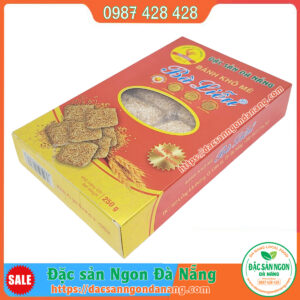 Bánh khô mè Bà Liễu Cẩm Lệ hộp cao cấp 250gr - Đặc sản Đà Nẵng làm quà trứ danh được yêu thích nhất